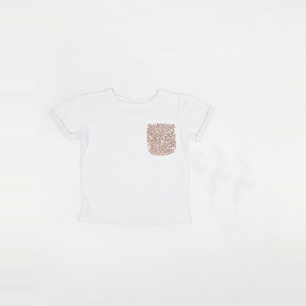 

Футболка Little Bunny с нагрудным карманом с пайетками 92см Белая
