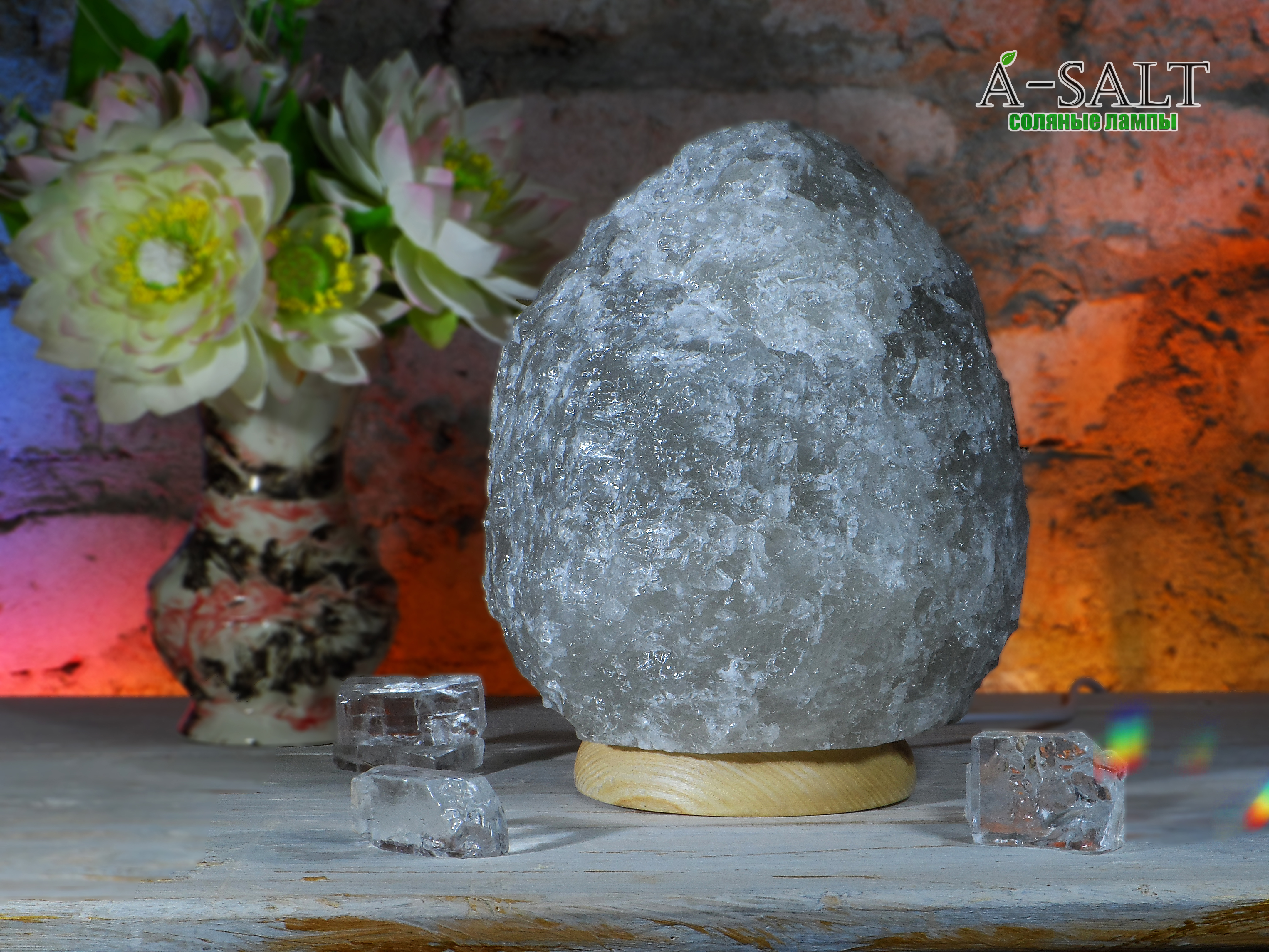 

Соляная лампа A-salt светильник Глыба красная