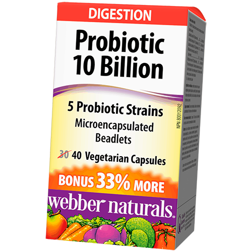 

Probiotic 10 Billion Webber Naturals 40вегкапс (69485001)