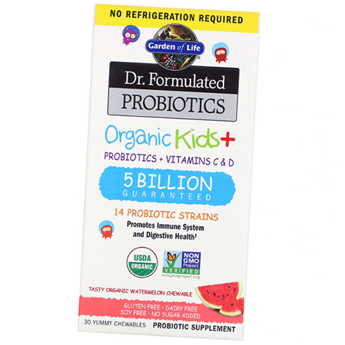 

Dr. Formulated Probiotics Organic Kids Garden of Life 30таб Арбуз (69473013)