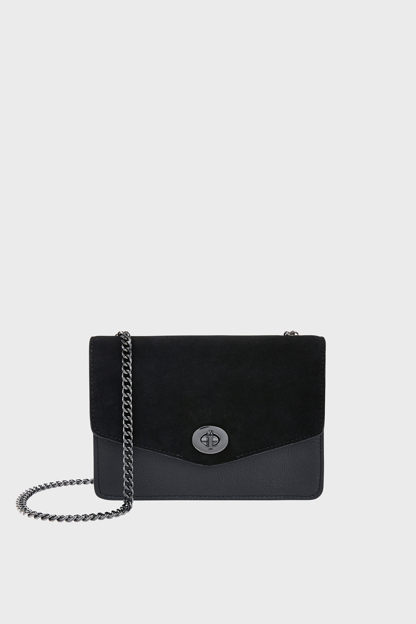 

Женская черная сумка Leather Clara Mini F Accessorize OS 890820