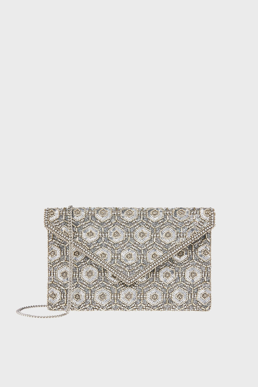 

Женский серебристый клатч Accessorize OS 990008