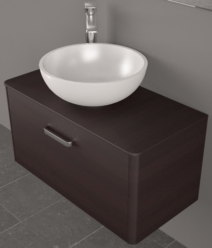 

Тумба Fancy Marble FIJI 90 (Fiji 90 + 0304101) венге с каменной столешницей и умывальником Mona 420 (19011)