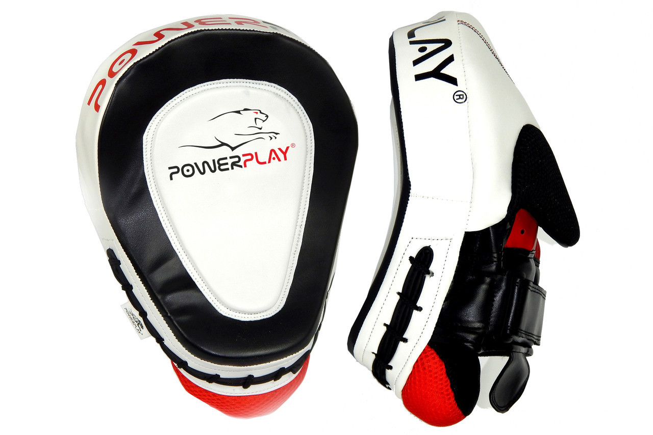 

Лапи боксерські PowerPlay 3042 PU пара Чорно-Білі