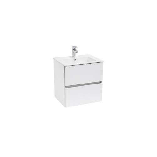 

Тумба подвесная с умывальником Roca CUBE 60 см A85119B806 белая (49516)