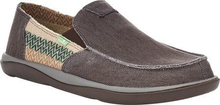 

Мужские мокасины Sanuk Vagabond Tripper Mixer Moc Toe Slip On Brown Chevron Twill/Brushed Textile 46