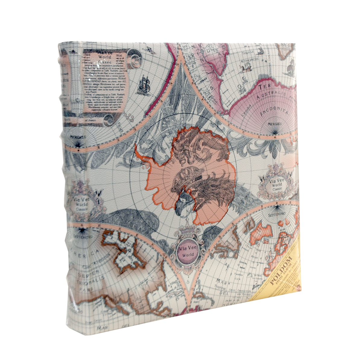 

Фотоальбом POLDOM BD-100PG/cr MAPS 290x320 Трад./100 red