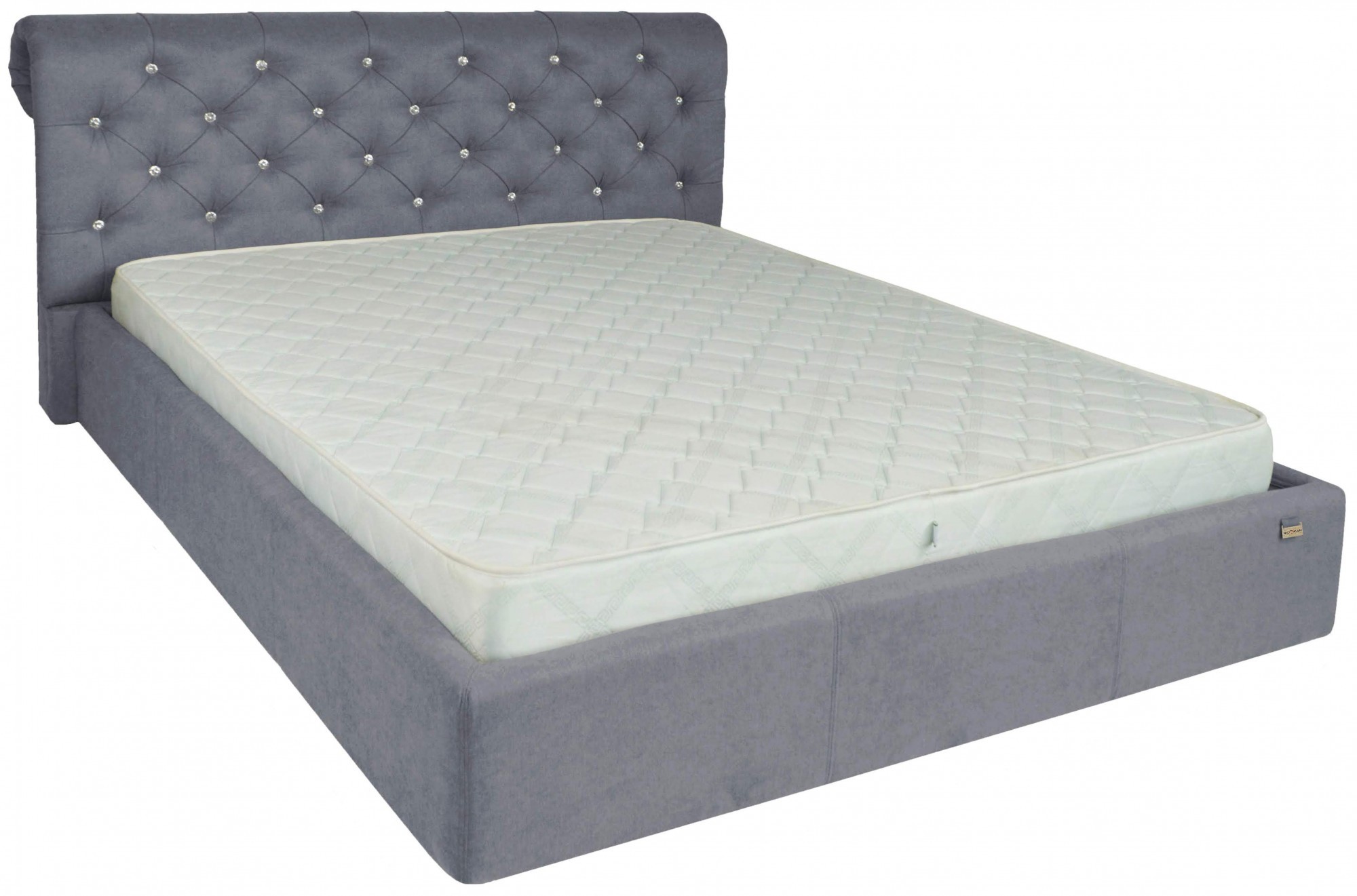 

Кровать London Comfort 140 х 200 см Fibril 16 C1 С подъемным механизмом и нишей для белья Темно-серая