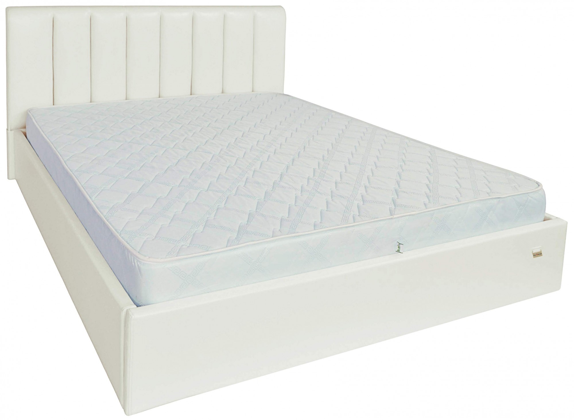 

Кровать Sanam Comfort 140 х 190 см Лаки White С подъемным механизмом и нишей для белья Белая