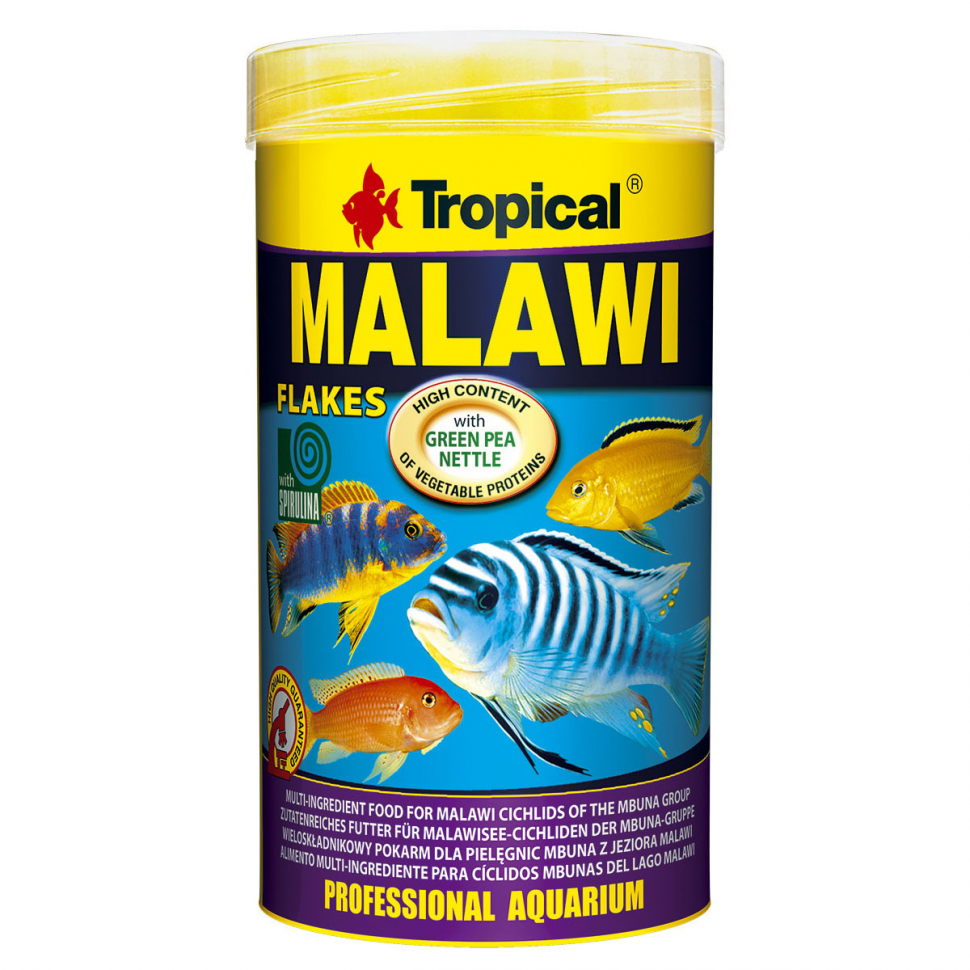 

Корм для цихлид Tropical Malawi в хлопьях 1 л