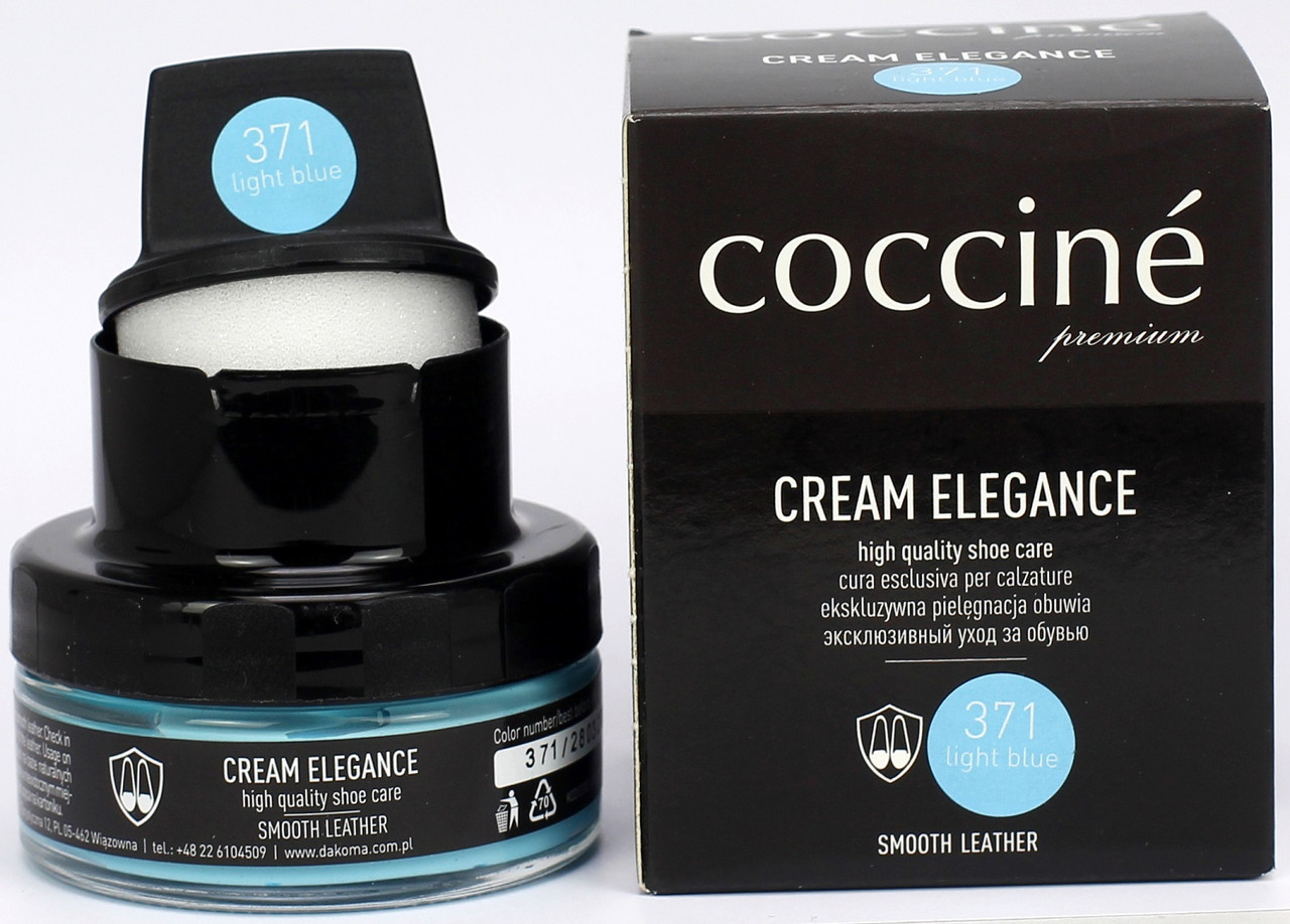 

Крем для обуви с губкой Coccine CREAM ELEGANCE Голубой 50мл 55/26/50/371