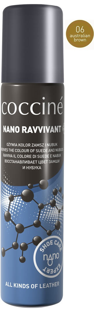 

Спрей для замши и нубука Coccine RAVVIVANT NANO Австралийский коричневый 100мл 55/19/100/06