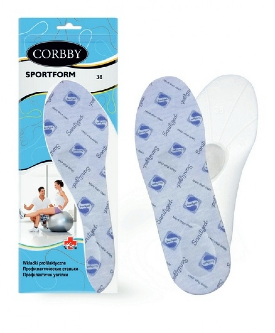 

Профилированные стельки для спортивной обуви Corbby SPORTFORM размер 39/40 1703С