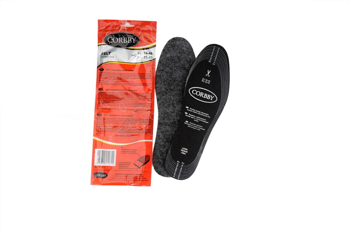 

Стельки осенне-зимние с активированным углем вырезные Corbby FELT 1261C