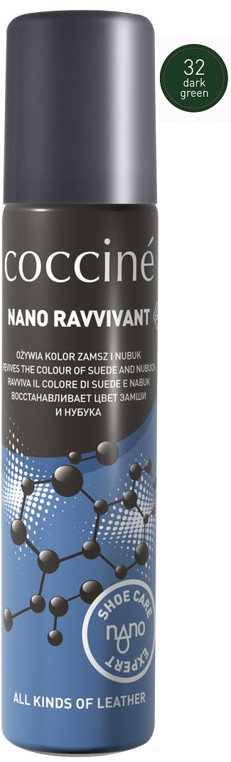 

Спрей для замши и нубука Coccine RAVVIVANT NANO Темно-зеленый 100мл 55/19/100/32