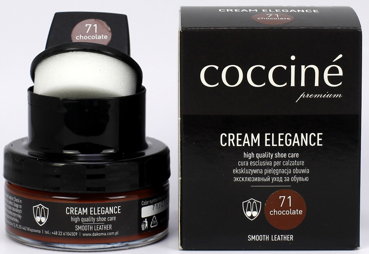 

Крем для обуви с губкой Coccine CREAM ELEGANCE Шоколад 50мл 55/26/50/71