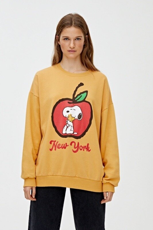 

Свитшот Pull & Bear 9596/387/305  Горчичный, Свитшот Pull & Bear 9596/387/305 M Горчичный