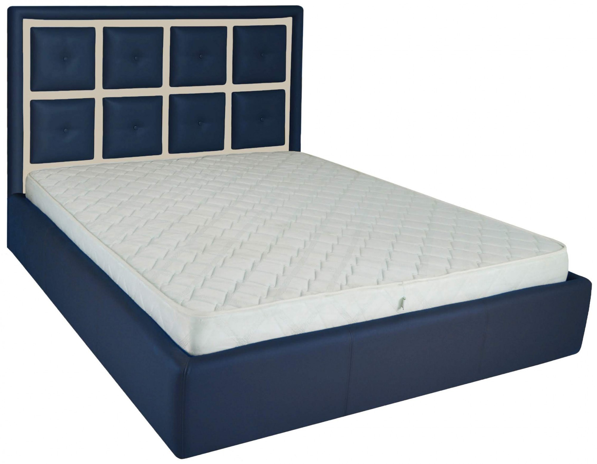 

Кровать Двуспальная Windsor Comfort 180 х 190 см Fly 2227/2207 С подъемным механизмом и нишей для белья Синяя+Бежевая