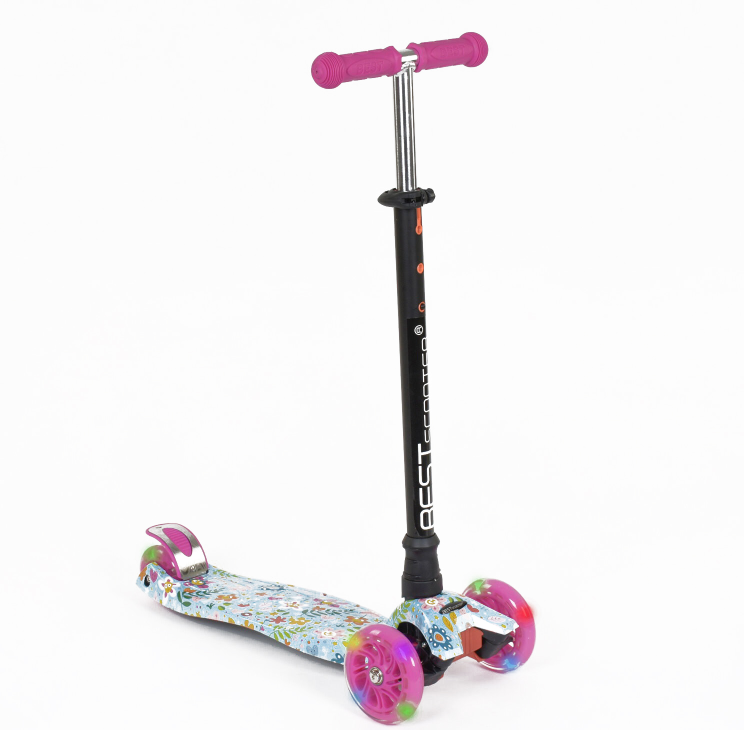 

Самокат детский 3х колесный Best Scooter, ar. DIMSA-8770, розовый с голубым