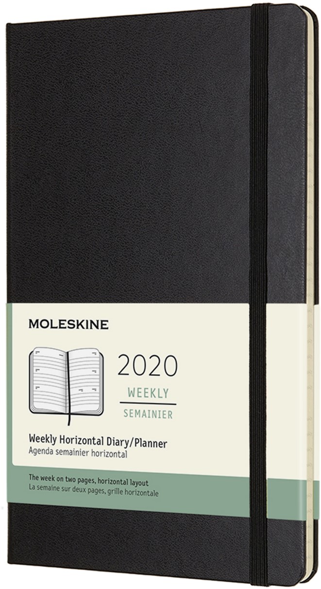 

Еженедельник Moleskine Горизонтальный 2020 13 х 21 см 144 страницы Чёрный (8058647629278)