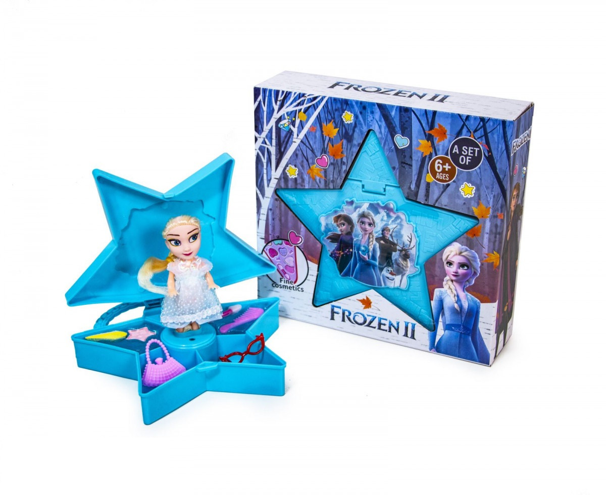 

Детский игровой набор с косметикой куклой и аксессуарами FROZEN BX-136