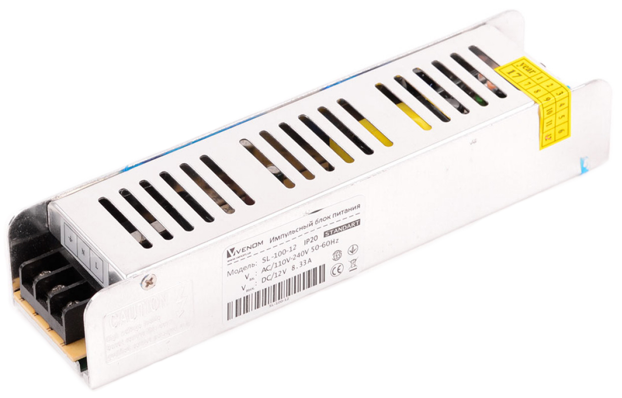 

Блок питания Venom 12В 100Вт Slim Standar IP20t (VSSL-100-12)