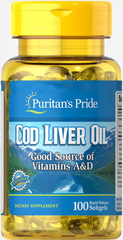 

Специальный продукт Puritan's Pride Cod Liver Oil 415 mg 100 капсул (4384301624)