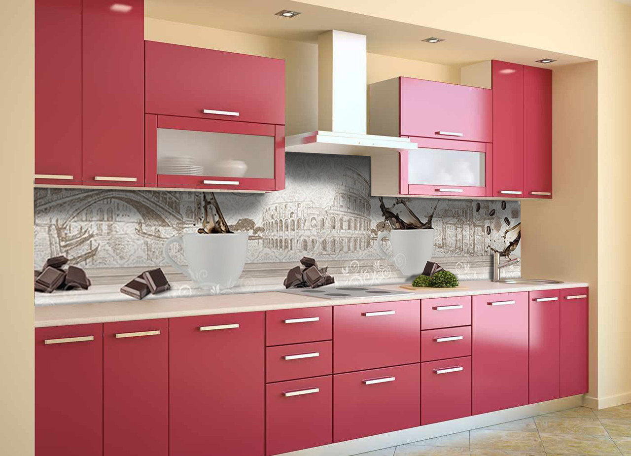 

Скинали на кухню Zatarga «Итальянский кофе» 600х2500 мм виниловая 3Д наклейка кухонный фартук самоклеящаяся Z180652