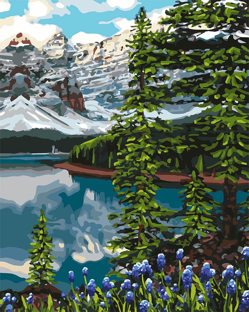 

Картина рисование по номерам Идейка Эль в горах KH2748 40х50см набор для росписи краски, кисти, холст