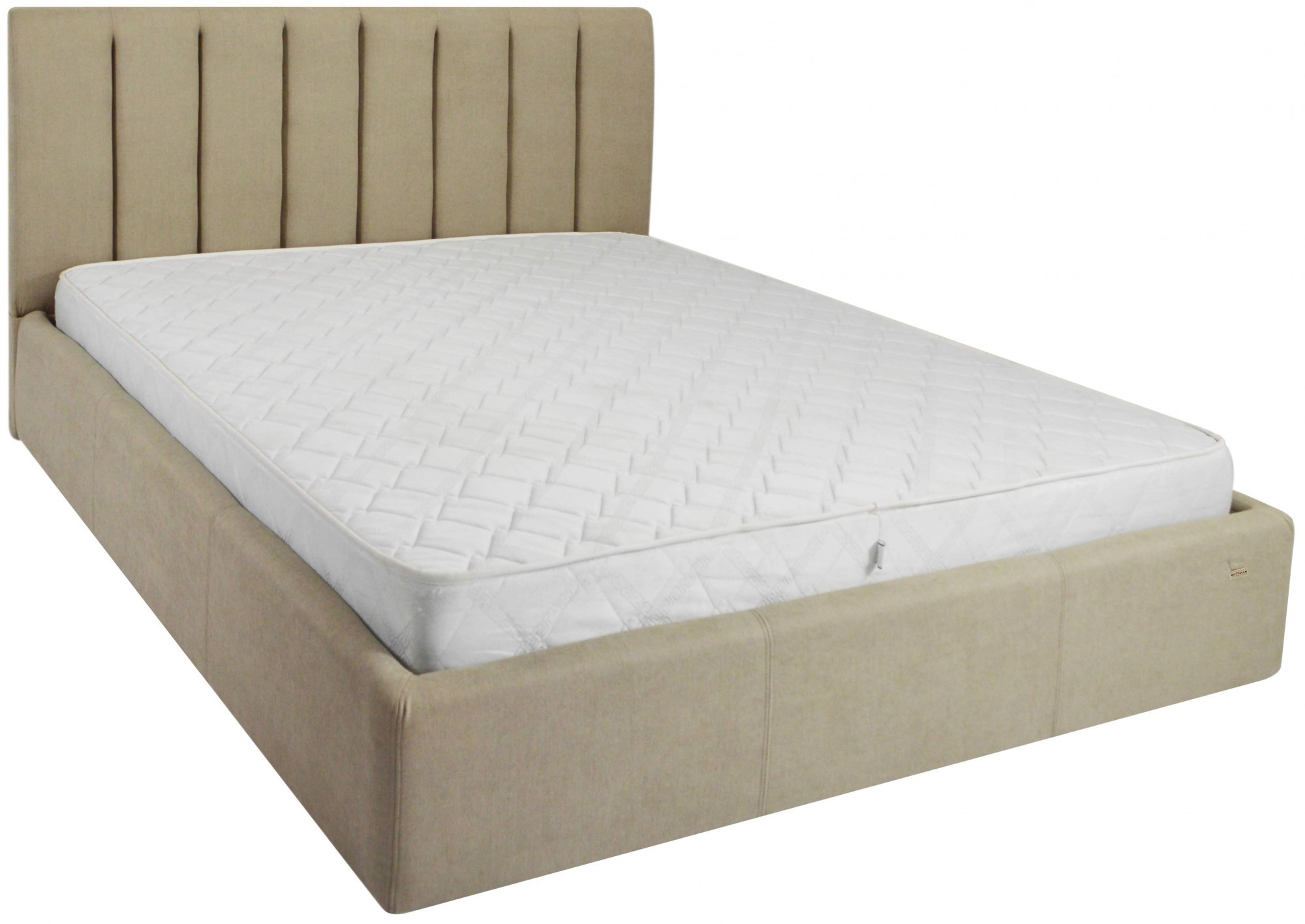 

Кровать Двуспальная Sanam Comfort 180 х 190 см Fibril 10 С подъемным механизмом и нишей для белья Темно-бежевая