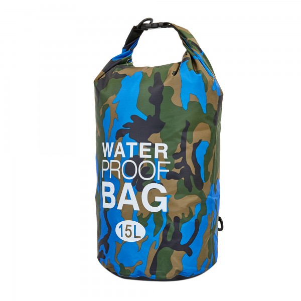 

Водонепроницаемый гермомешок Waterproof Bag 15л TY-6878-15 камуфляж синий (KL00126)