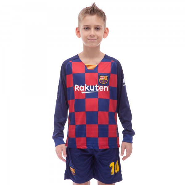 

Форма футбольная с длинным рукавом детская SP-Sport BARCELONA MESSI 10 домашняя 2020 CO-1679 р-р S (KL00480)