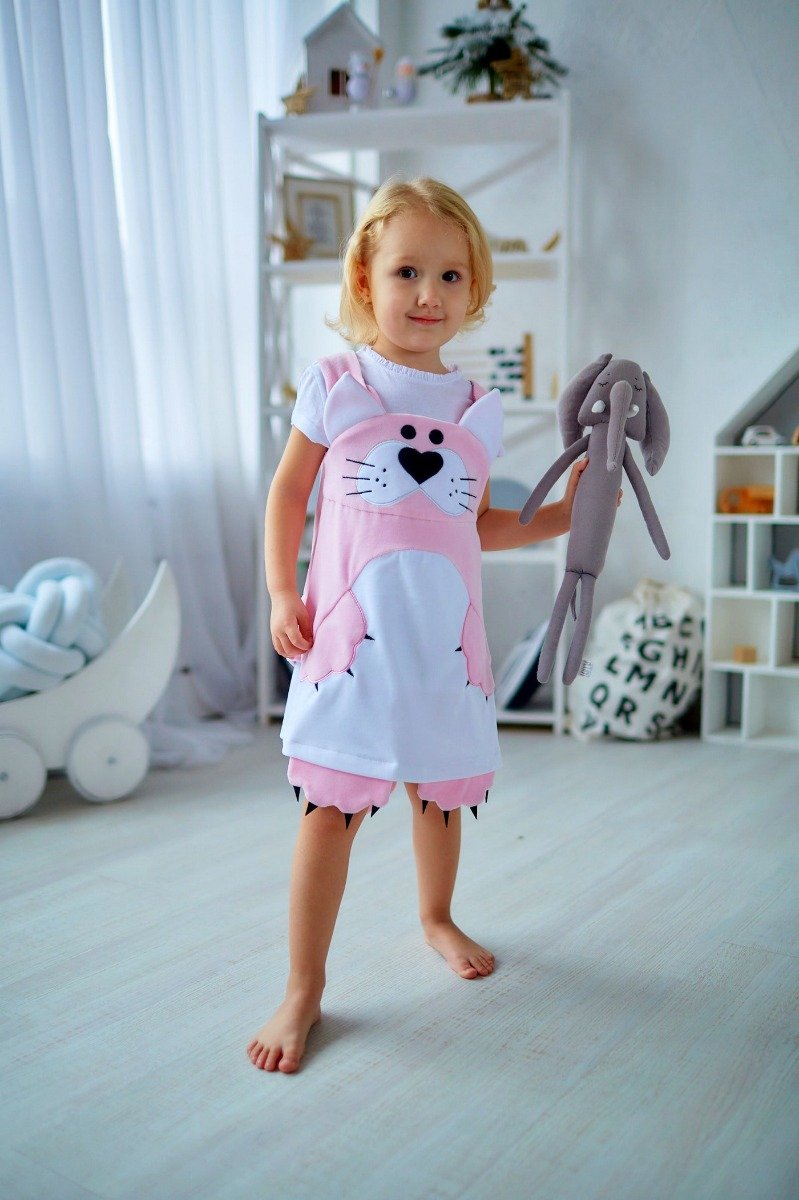 

Сарафан Dora. Котик розовый-4-5 лет-104-110