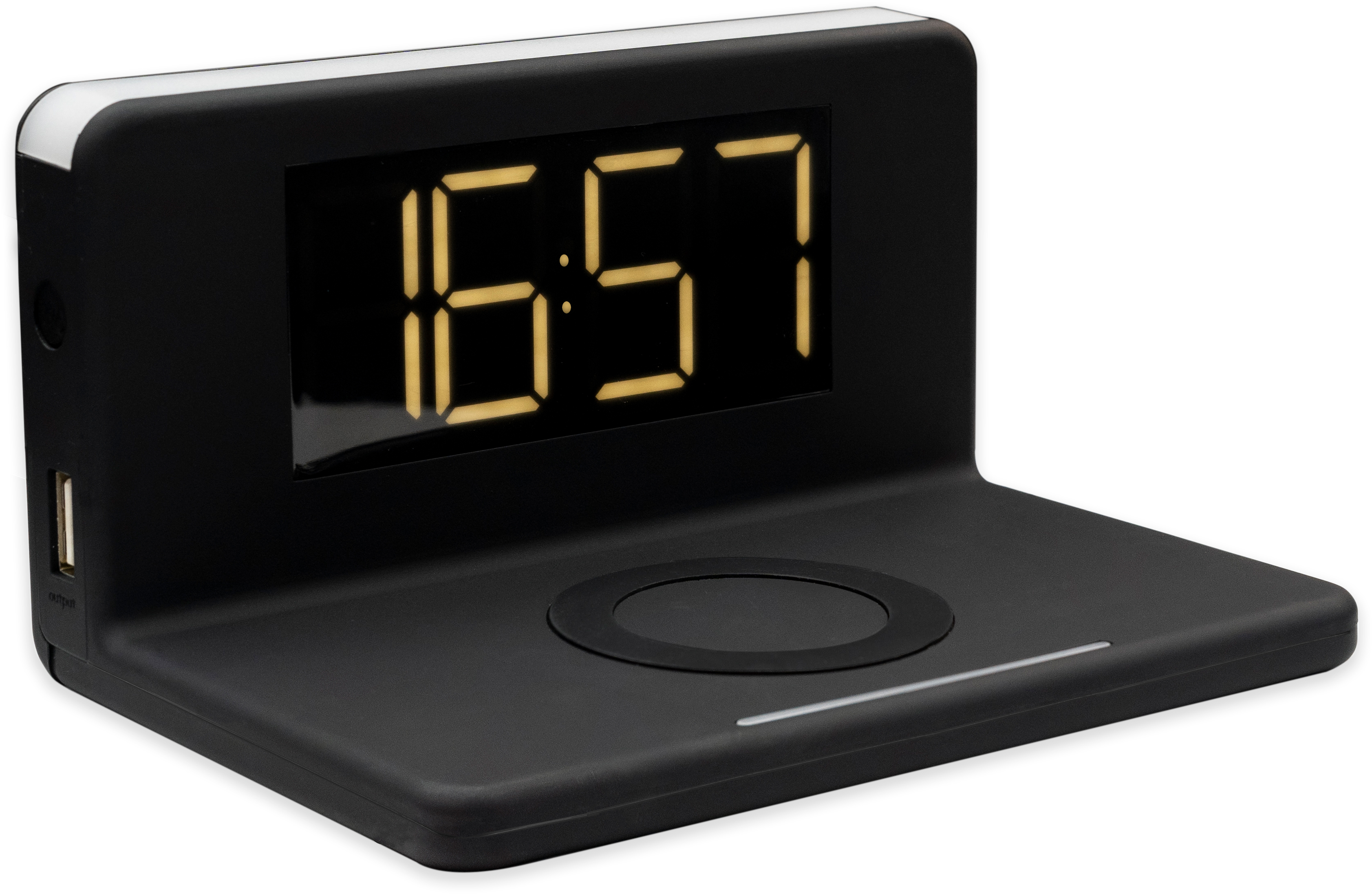 

Беспроводное зарядное устройство Qitech Alarm Clock Wireless Charger 3в1 часы будильник с подсветкой Black (QT-Clock1bk)