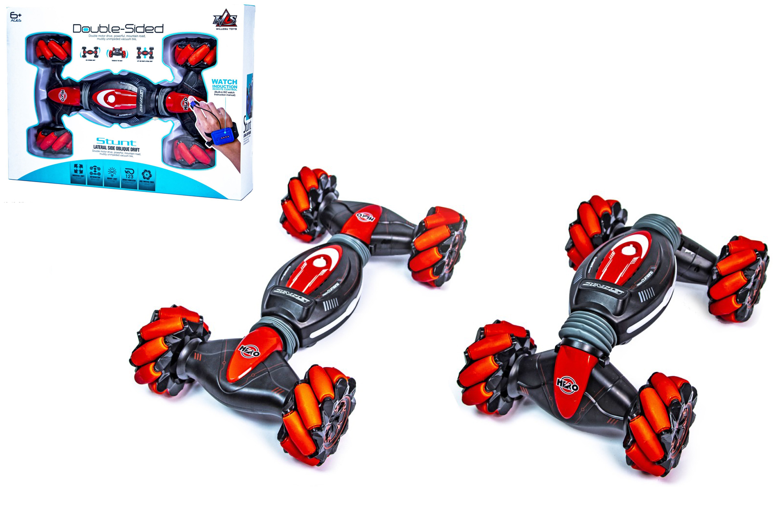 

Багги на радиоуправлении "Stunt Car" Willesu Toys 38х23х9 см Красный 000145149