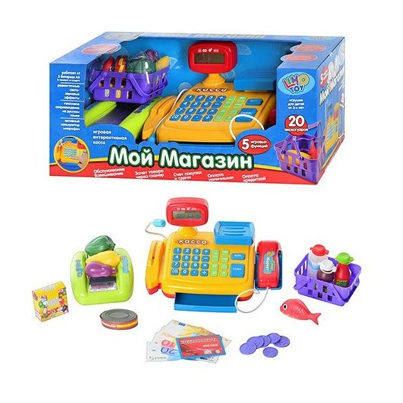 

Игрушечный кассовый аппарат Play Smart 43х18х18 см Желтый 000144641
