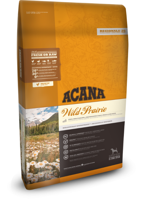 

Сухой корм ACANA Wild Prairie Dog Акана Прерия для собак всех пород и возрастов курица судак сиг яйцо 11.4 кг