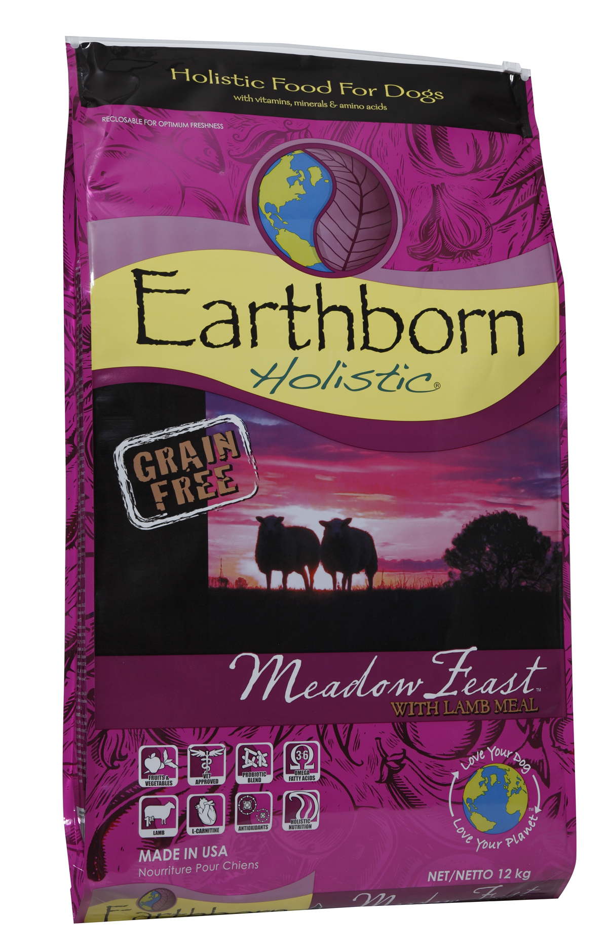 

Сухой корм Earthborn Holistic Dog Meadow Feast with Lamb Meal для собак всех пород и возрастов с чувствительным желудком ягненок 12 кг