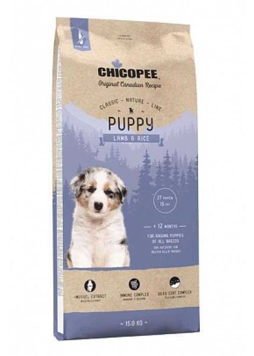 

Сухой корм Chicopee CNL Puppy Lamb Rice для щенков всех пород ягненок 15 кг