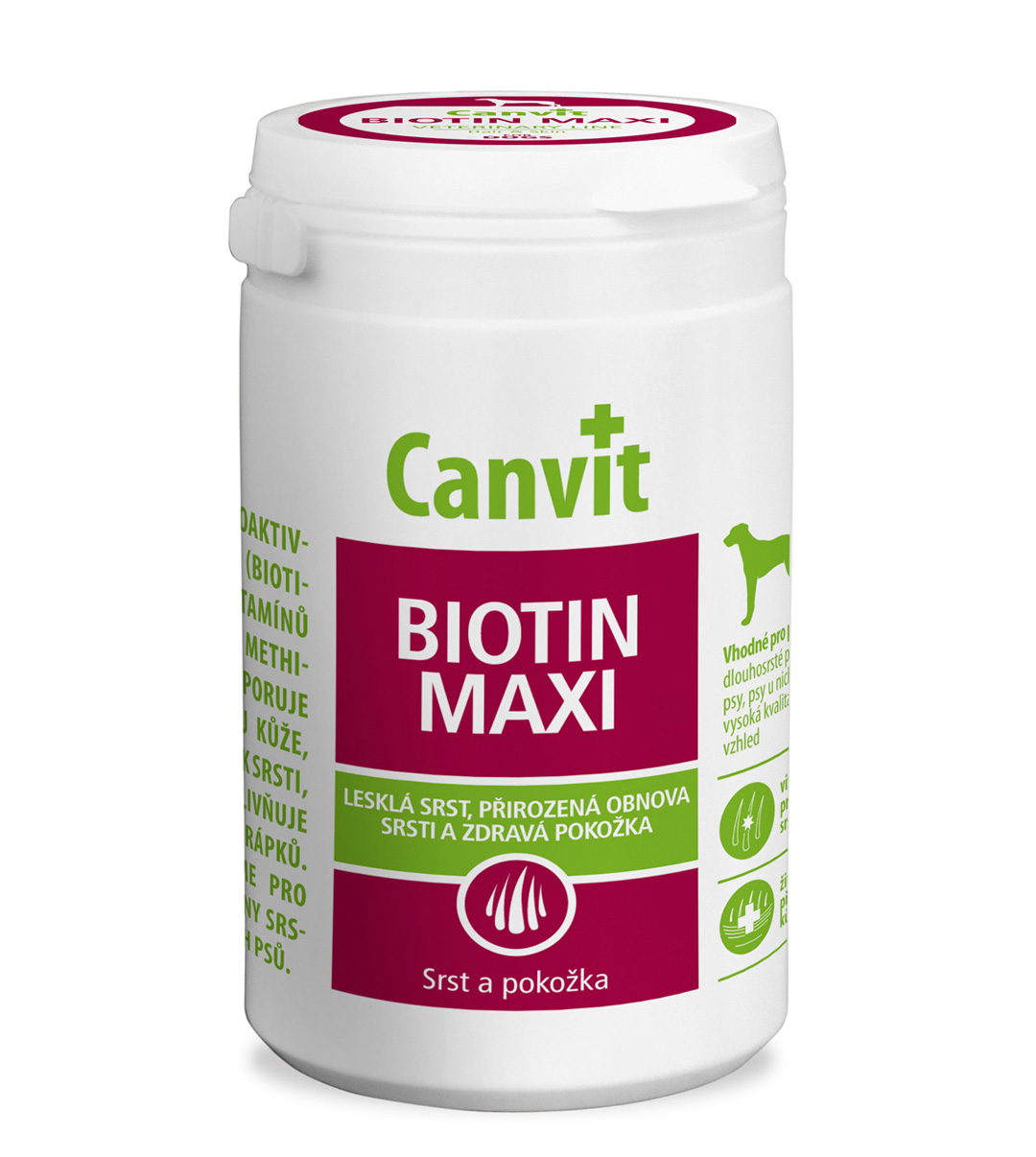 

Пищевая добавка Canvit Biotin Maxi кормовая добавка для шерсти крупных собак 500 табл