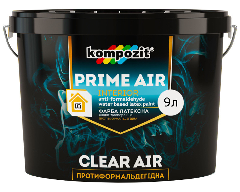 

Краска противоформальдегидная KOMPOZIT PRIME AIR интерьерная белая (база А) 9л