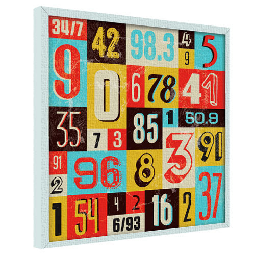 

Картина на холсте Presentville Случайные цифры 65x65 см