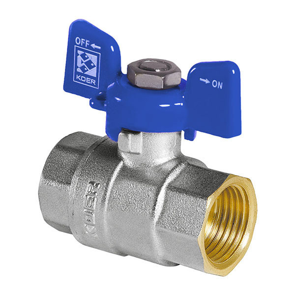 

Кран шаровый 3/4" ГГБ KR.217.B синий KR2720 Koer (1264616226)
