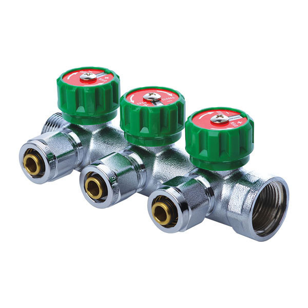 

Коллектор вентильный с фитингом KR.1121-3 3/4”x3 WAYS KR2651 Koer (KR2651)