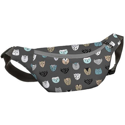 

Сумка на пояс бананка Bumbag Presentville Котики 27х16 см