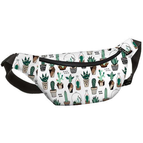 

Сумка на пояс бананка Bumbag Presentville Кактусы 27х16 см