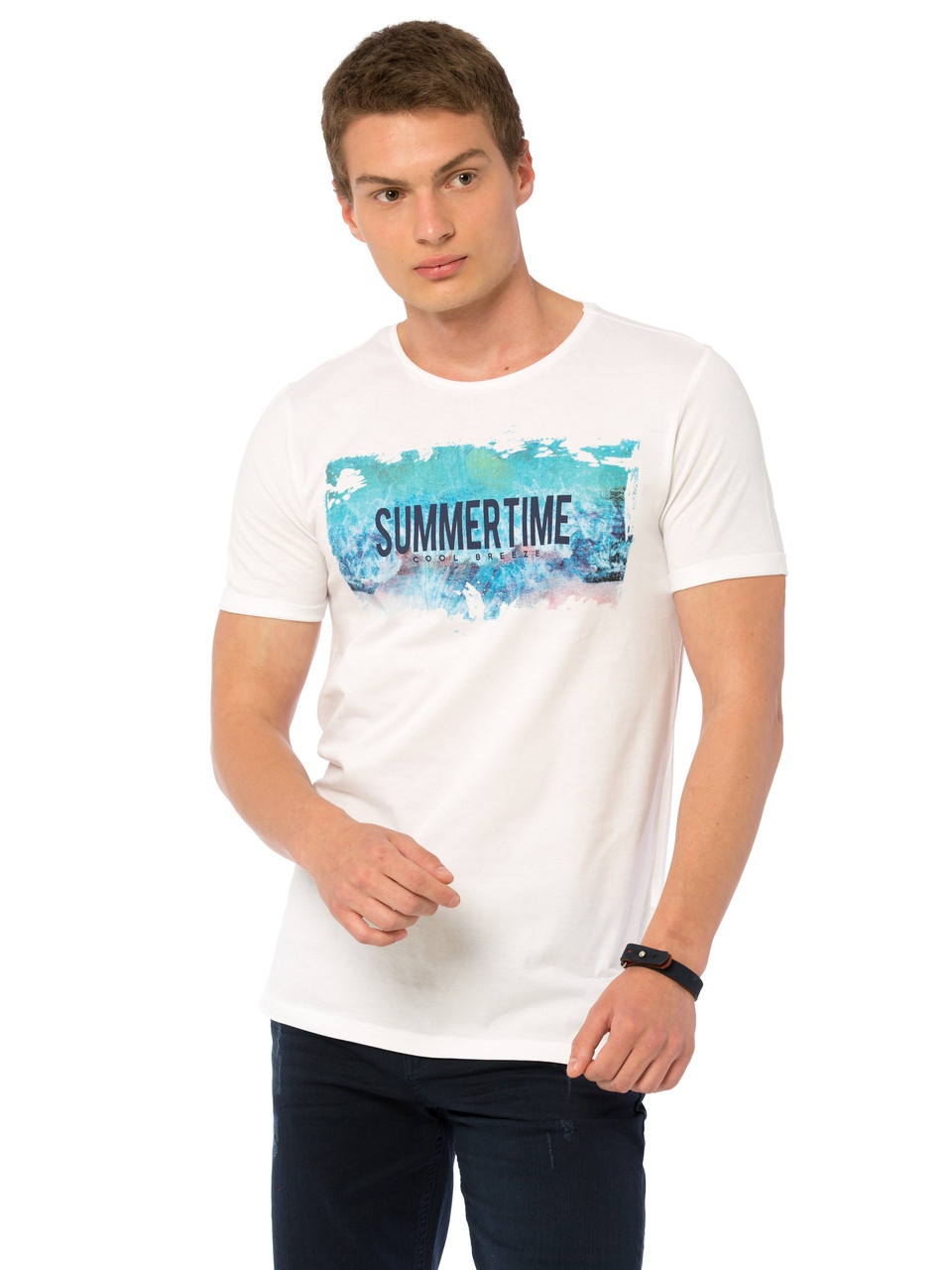 

Футболка LC Waikiki Summertime  Белая (LCW T-shirt -1400-1, Футболка LC Waikiki Summertime M Белая (LCW T-shirt -1400-1)