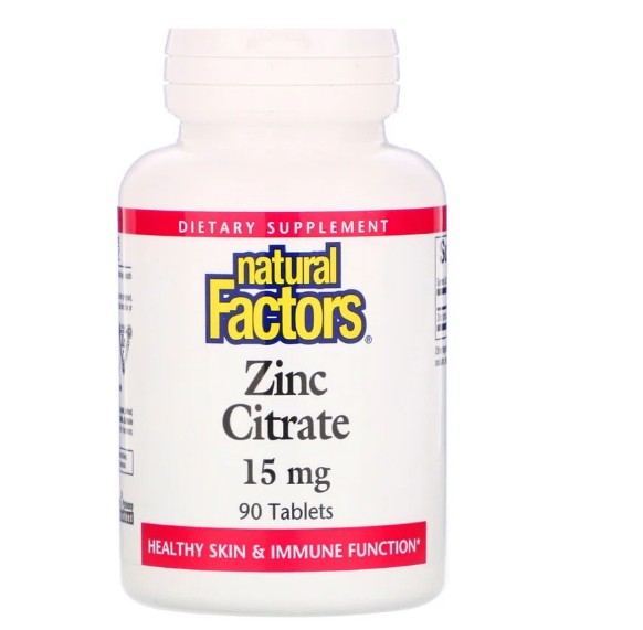 

Цитрат цинка Natural Factors 15 мг 90 таблеток