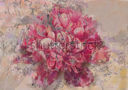 

Фотообои ArtSide Пион (145831229) Штукатурка
