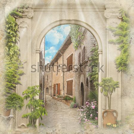 

Фотообои ArtSide Винтажная арка (298867325) Штукатурка